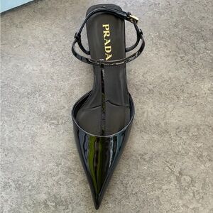 Prada Black Patent Leather Heels